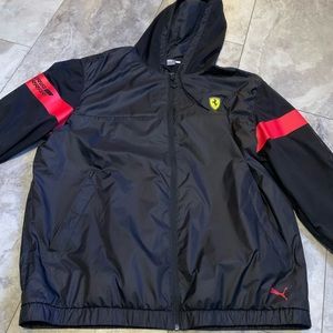 NEW Puma Scuderia Ferrari Lightweight Jacket Windbreaker Black